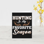 Carte Hunter Deer Funny Chasse Est Ma Saison Préférée (Fleur jaune)
