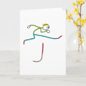 Carte Hurdling Stickman (Fleur jaune)