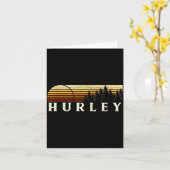 Carte Hurley, Ky Vintage Sunset Retro  (Fleur jaune)