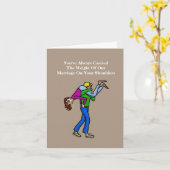 Carte Husband Appreciation Day Card - Man Carrying Wife  (Fleur jaune)