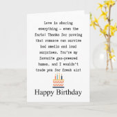 Carte Husband birthday (Fleur jaune)