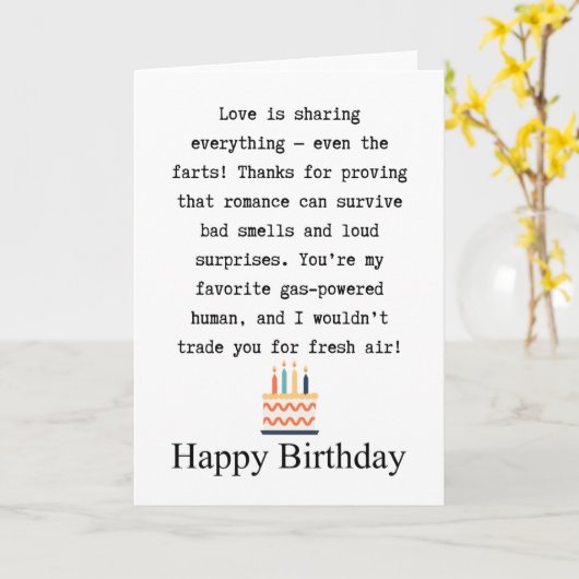 Carte Husband birthday (Fleur jaune)