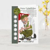 Carte Husband Golf Father's Day Greeting Card Golfing (Fleur jaune)