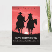 Carte Husband Happy Valentines Day Country Western (Devant)
