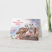 Carte Husband Hubby Cute and Fun Owl Valentines (Devant)