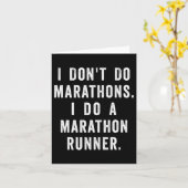 Carte Husband I Dont Do Marathons I Do A Marathon Runne  (Fleur jaune)