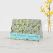 Carte Husband loss Rose sympathy Card (Fleur jaune)