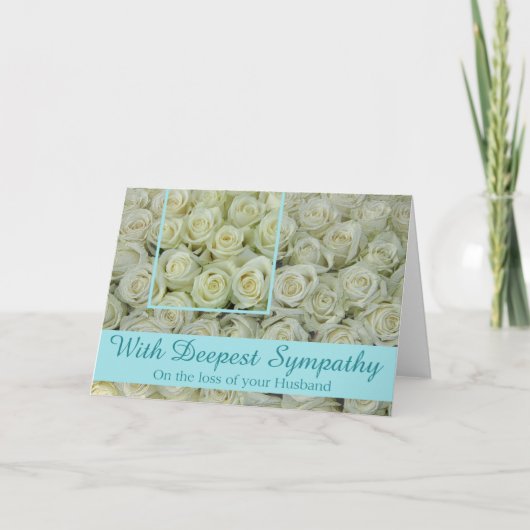 Carte Husband loss Rose sympathy Card (Devant)