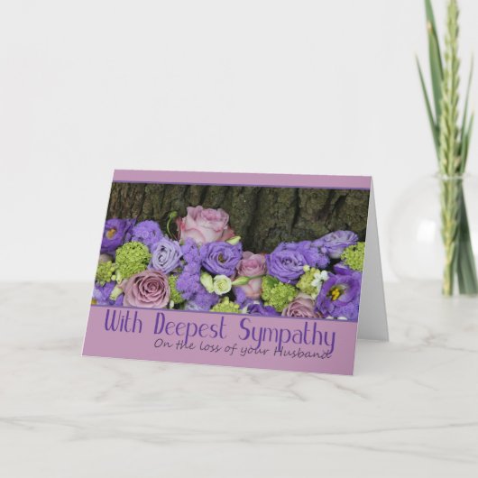 Carte Husband loss Rose sympathy Card (Devant)
