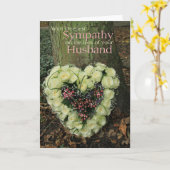 Carte Husband loss Rose sympathy Card (Fleur jaune)