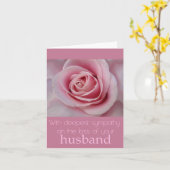 Carte Husband loss Rose sympathy Card (Fleur jaune)