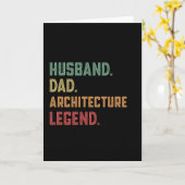 Carte Husband Papa Architecture Architecte légende (Fleur jaune)