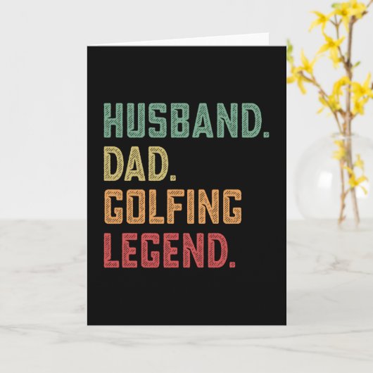 Carte Husband Papa Golf Legend Golf Legend (Fleur jaune)