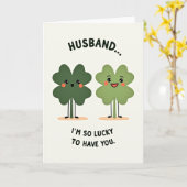 Carte Husband So Lucky Love Card (Fleur jaune)