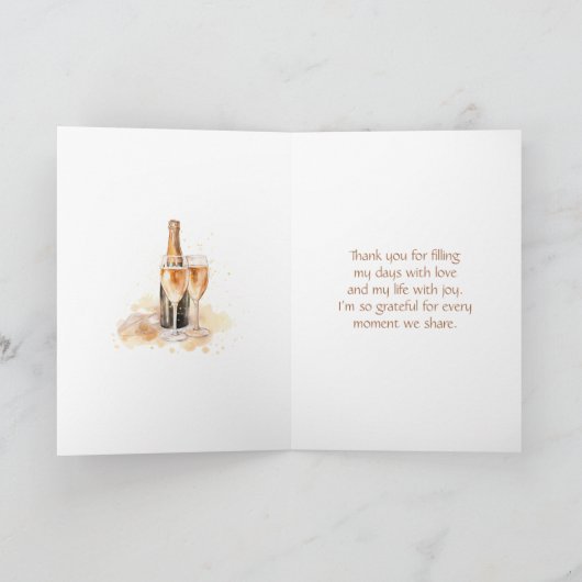 Carte Husband Wedding Anniversary Card (Intérieur)