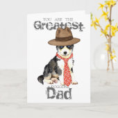 Carte Husky Papa (Fleur jaune)