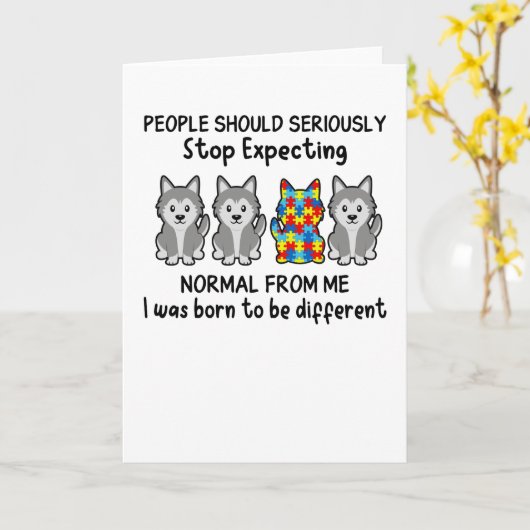 Carte Husky People (Fleur jaune)