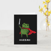 Carte Huzzah Frog Knight Funny Sword Meme Quote  (Fleur jaune)