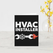Carte Hvac Installer Funny Hvac Tech Technician Father D (Fleur jaune)