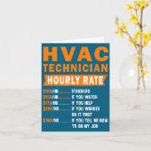 Carte Hvac Technician Hourly Rate Funny Hvac Mechanic Sa (Fleur jaune)