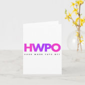 Carte Hw Hard Work Pays Off Pastel Motivational  (Fleur jaune)