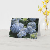 Carte Hydragea bleu vide (Fleur jaune)