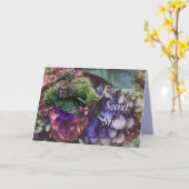 Carte Hydrangea 5414- customisez toute occasion (Fleur jaune)