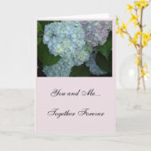 Carte Hydrangea Anniversaire (Fleur jaune)
