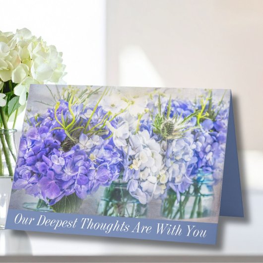 Carte Hydrangea Bleu de Sympathie