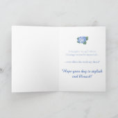 Carte Hydrangea Bouquet Fille Anniversaire (Intérieur)