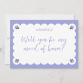 Carte Hydrangea, coquille classique, servante d'honneur (Devant)