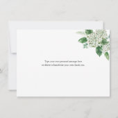 Carte Hydrangea et Merci verdoyant (Dos)