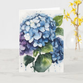 Carte Hydrangea - Fleurs aquarelles (Fleur jaune)