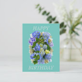 CARTE HYDRANGEA FLEURS JOYEUX ANNIVERSAIRE (Debout devant)
