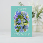 CARTE HYDRANGEA FLOWER JEUX ANNIVERSAIRE (Debout devant)