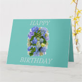 CARTE HYDRANGEA FLOWER JEUX ANNIVERSAIRE (Fleur jaune)