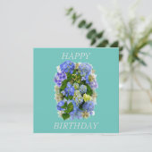 CARTE HYDRANGEA FLOWER JEUX ANNIVERSAIRE (Debout devant)