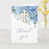 Carte Hydrangea Holy Cross Religious Thank You (Fleur jaune)