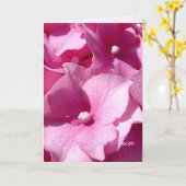 Carte Hydrangea rose Fête des Mères (Fleur jaune)