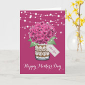 Carte Hydrangea Rose Mignardise Fleurie Fête des Mères (Fleur jaune)