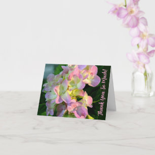 Carte Hydrangea rose soleil Merci tellement