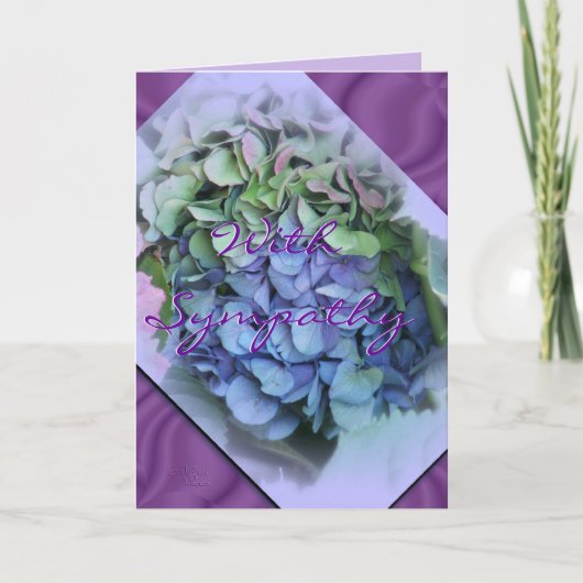Carte Hydrangea Sympathie sur orchidée - pour toute occa (Devant)