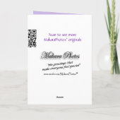 Carte Hydrangea Sympathy sur orchidée - faire n'importe  (Dos)