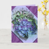 Carte Hydrangea Sympathy sur orchidée - faire n'importe  (Fleur jaune)