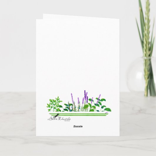 Carte Hydrangea turquoise Penser à vous (Dos)