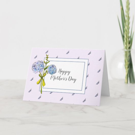 Carte Hydrangea Watercolor (Devant)