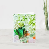 Carte Hydrangeas--Lime Green Flowers Thank You (Devant)