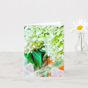 Carte Hydrangeas--Lime Green Flowers Thank You