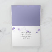 Carte Hydrangeas Violettes Pensant à Vous (Intérieur)