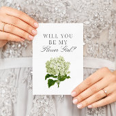 Carte Hydrangée Blanche Serez-Vous Ma Fille Fleur